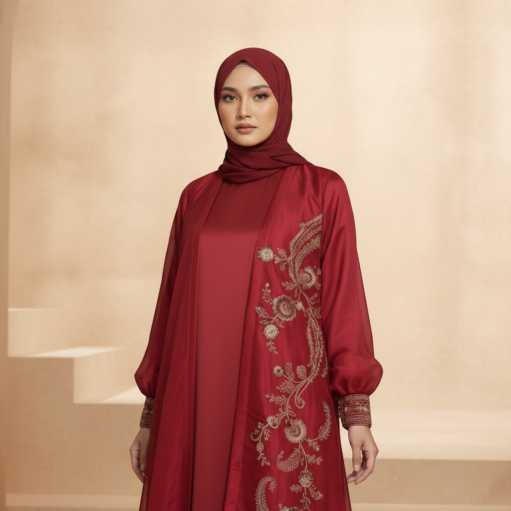 Zayra Royale Organza Abaya